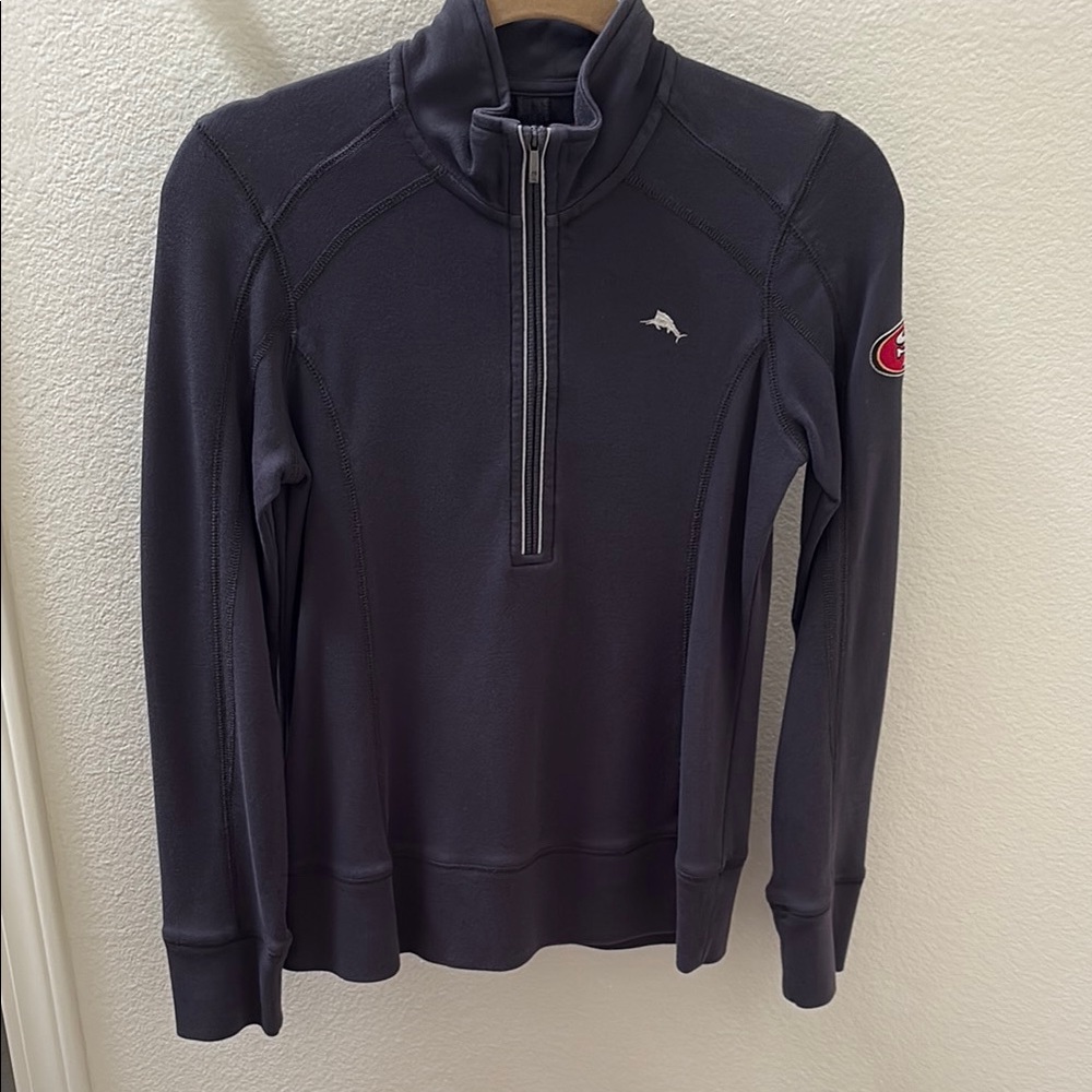 Tommy Bahama NFL 49ERS 1/2 zip sweatshirt. Charcoal Gray. Small. NWOT!